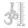 thumbnail image 3 of Solid Gold Om/Ohm (14K White Gold, Pendant with 22" chain), 3 of 3