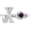 thumbnail image 5 of 10K White Gold 10Kw Letter X With Birthstone Ring (Size 7) Made In United States 10xnr81xw, 5 of 5