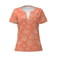 thumbnail image 3 of Naloa Beautiful Corals Print T-Shirts Short Sleeve V Neck Tees for Women Fashion Tops Trendy Lightweight Soft Casual Summer Outfits Clothes, 3 of 5