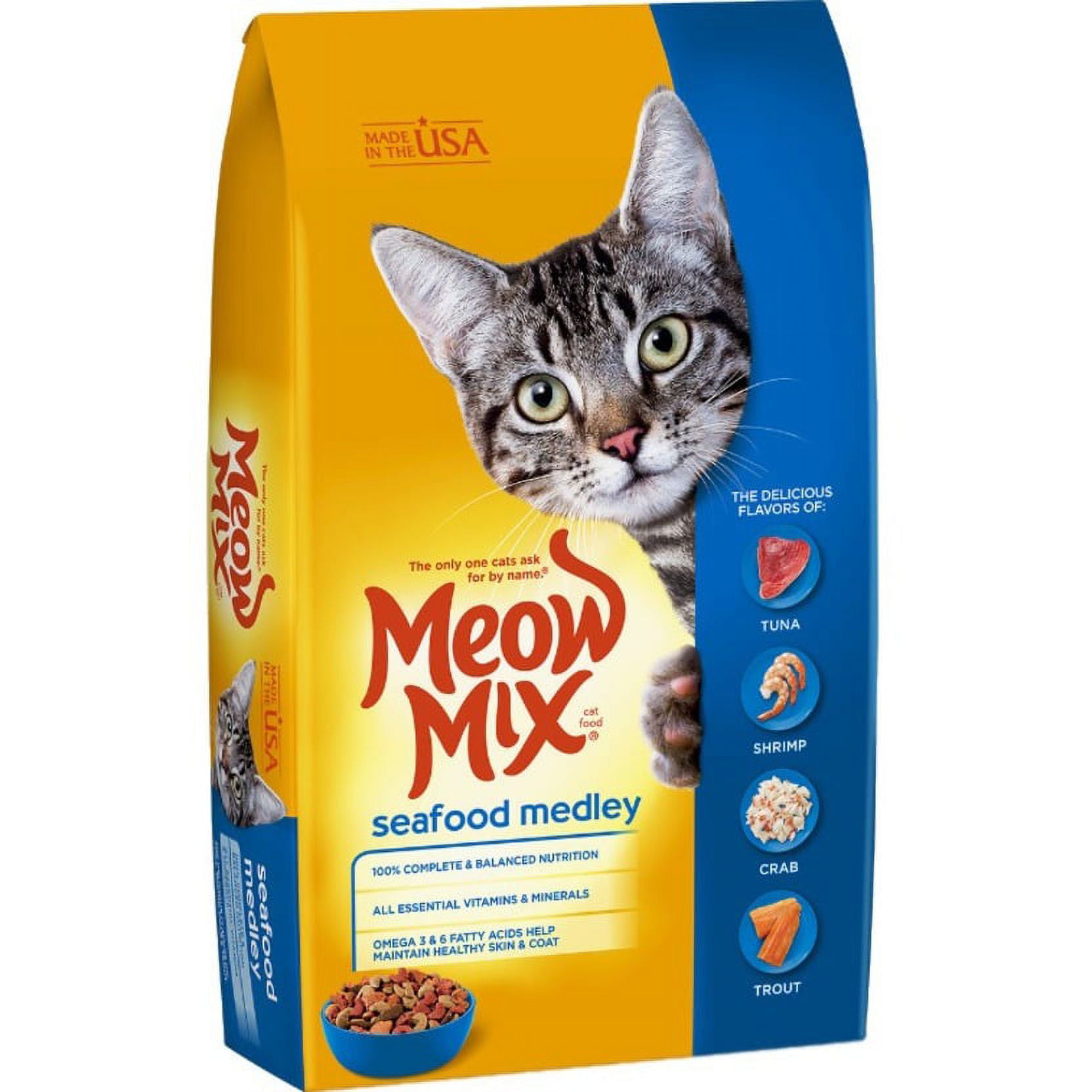 Meow Mix Seafood Medley Dry Cat Food, 6.3-Pound
