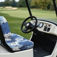 thumbnail image 6 of Pzuqiu 2-Piece Blue Floral Golf Cart Seat Covers - Breathable Washable Universal Fit for Most 2-Seater Golf Carts, Durable Protective Seat Cover Set, 6 of 10
