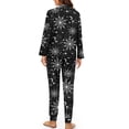 thumbnail image 2 of DISNIMO 2 Pack Pajama Sets for Womens Spider Web Printed Long Sleeve Halloween Sleepwear Button Down Loungewear with Long Pants V Neck Soft Nightwear, 2 of 7