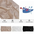 thumbnail image 6 of Womens Bras,Single Layer Unpadded Large Size Seamless One-Word Wrap Bra(S-3Xl), 6 of 6