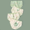 thumbnail image 2 of Tisuna Girls 4 Pieces Underwear Toddler Floral Print High Waist Briefs Soft Stretchy Little Girls Youth Everyday Wear Seasonal Outfit Panties Green Size 9-10 Years, 2 of 3