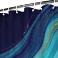 thumbnail image 3 of Dark Blue Marble Gold Line Pattern Shower Curtain 84"x72" ,Bathroom Decorative Shower Curtains Set with 12 Hooks,Modern Waterproof Washable Shower Curtain, 3 of 6