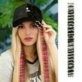 thumbnail image 3 of Raccoon Tail Hair Extensions 18 Inch Stripe Printed Piece Synthetic Straight Clip In Hair Extensions For Daily Use Random Color - Silver, 3 of 3