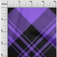thumbnail image 2 of oneOone Cotton Flex Purplish Blue Fabric Tartan Craft Projects Decor Fabric Printed By The Yard 40 Inch Wide, 2 of 4