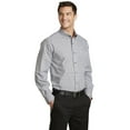 thumbnail image 4 of Port Authority Long Sleeve Gingham Easy Care Shirt-3XL (Black/ Charcoal), 4 of 6