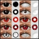 thumbnail image 2 of Lentes de contacto de Halloween, lentes de Color para ojos, Anime, Cosplay, malla blanca, lente ciega, lentes de Color rojo, 2 of 4