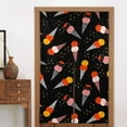 thumbnail image 4 of DouZhe Doorway Drape Split Curtains, Cute Ice Cream Strawberry Pattern Room Divider Privacy Door Curtains, 34" x 56", 4 of 7