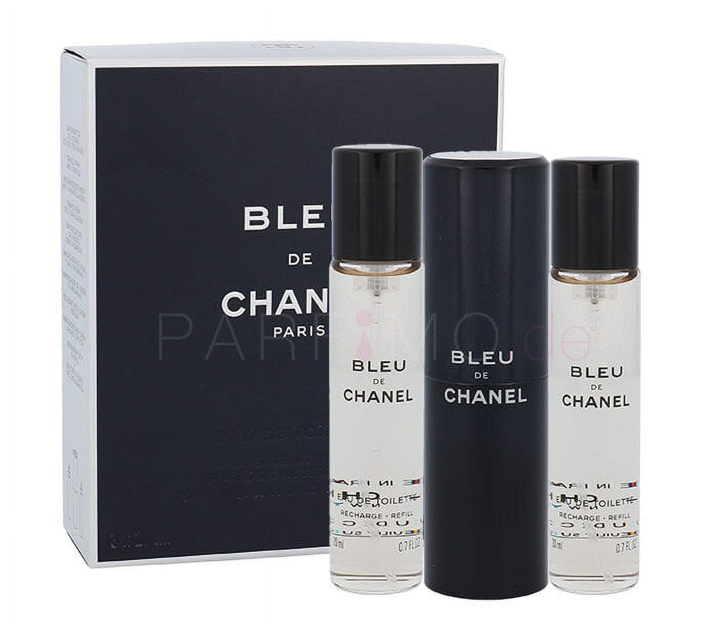 Bleu De Chanel 3 X Eau De Toilette Spray Refillable 0.68 oz