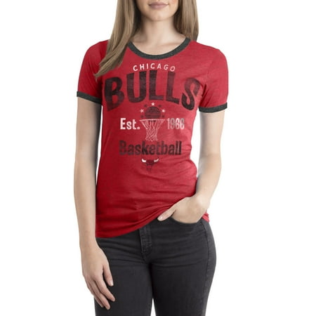 Chicago Bulls Women's NBA Short Sleeve Biblend Crew Neck