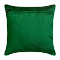 thumbnail image 2 of The HomeCentric Decorative Green Pack of 2, 12x12 inch (30x30 cm) Throw Pillows, Faux Leather & Silk Patchwork, Textured & Metallic Leather Throw Pillows For Couch, Solid Modern Style - Green N Half, 2 of 5