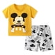 thumbnail image 3 of Camiseta de manga corta para niños, a la moda ropa de verano, camisetas informales holgadas de cuello redondo + pantalón corto de algodón con estampado completo, conjunto de 2 piezas, 3 of 3