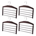 thumbnail image 1 of 4pcs Multifunctional Non-slip Wooden Hanger Clothes Pants Drying Hanger, 1 of 6