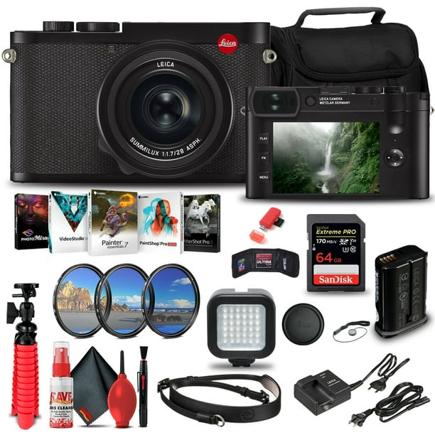 Leica Q2 Digital Camera (19050) + 64GB Memory Card Bundle