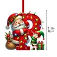 thumbnail image 2 of Colgante acrílico para árbol de Navidad | Adorno con inicial de 26 letras para decoración navideña | Regalo familiar personalizado para fiestas navideñas | Decoración para el árbol del hogar, 2 of 5