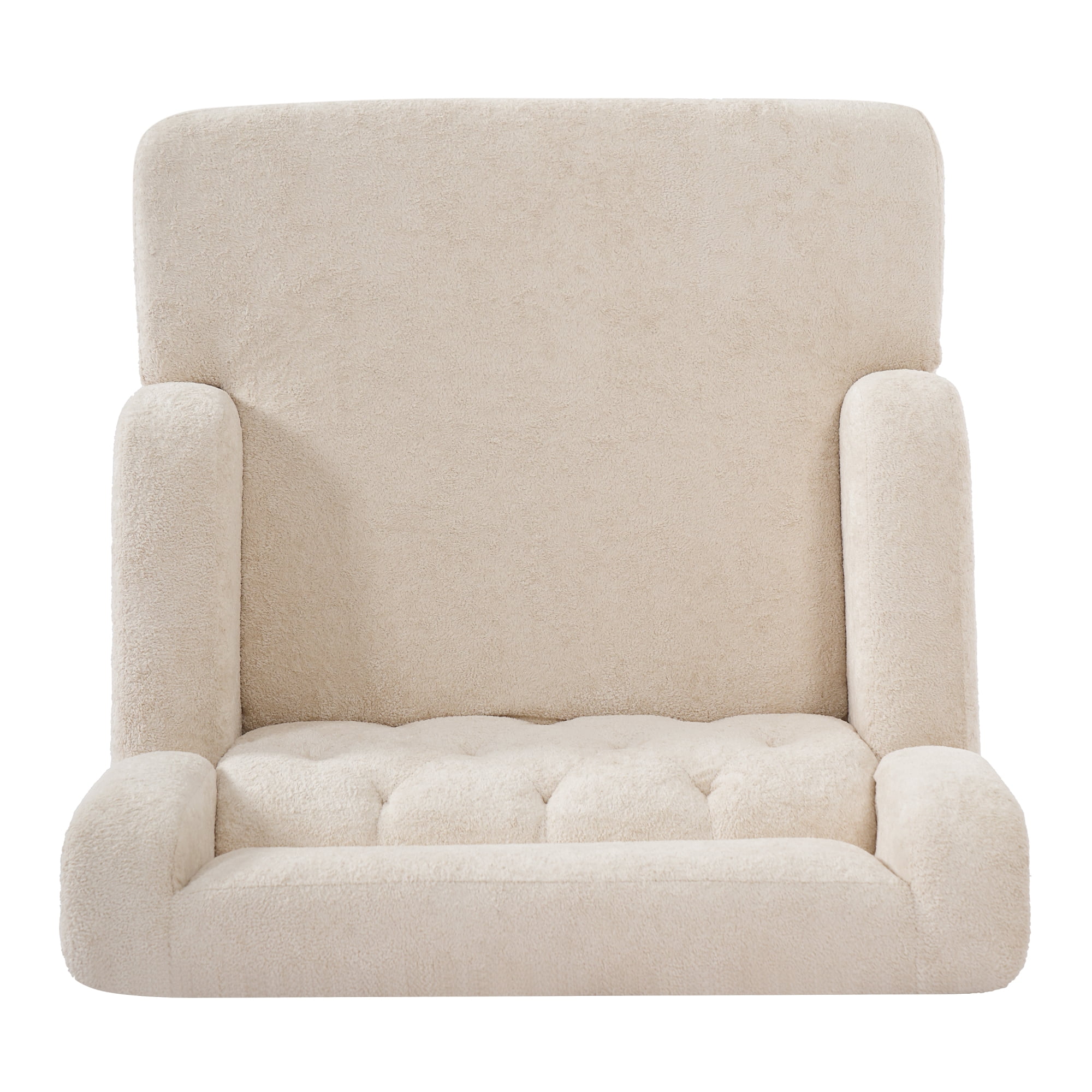 Leumius Accent Chair, Modern Tufted Armchair, Upholstered Single Sofa Chair for Living Room and Bedroom, Beige