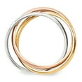 thumbnail image 2 of 14k Tri Color Gold Rolling Ring Size 8.5 Wedding Fancy, 2 of 8