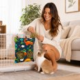 thumbnail image 7 of huayou Hanging Hay Feeder Bag with Double Round Eating Holes, Canvas Grass Storage Pouch for Rabbits, Guinea Pigs & Small Rodents, Easy To Hang On Pet Cage For Daily Feeding Use, 7 of 7