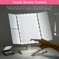 thumbnail image 2 of Trifold Makeup Mirror with 22 LED Light,10X/3X/2X Magnification, 2 of 5