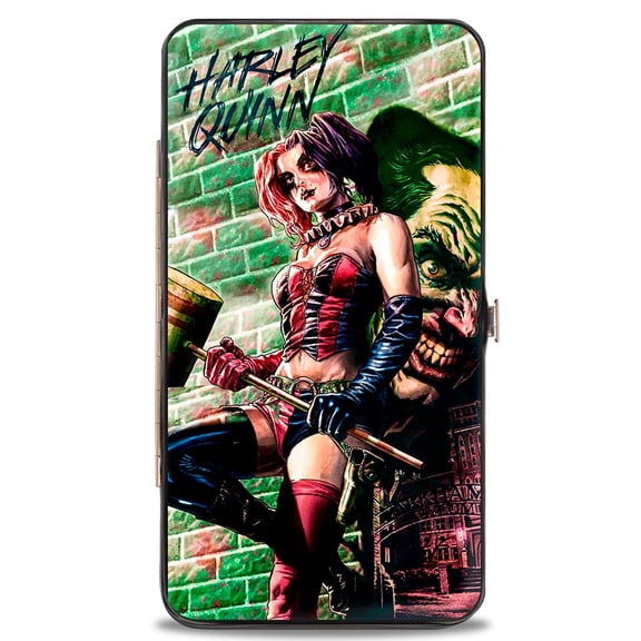 DC Comics Wallet, Hinged, Secret Origins Issue 4 Cover Harley Quinn Joker Arkham Asylum, Vegan Leather