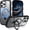 Black Glitter, variant on for iPhone 16 Pro Max Case with Stand, Clear Crystal Glitter Cute Curly Wavy 16 ProMax Phone Case Compatible with MagSafe, Magnetic Ring Kickstand Shockproof Anti-Slip Cover, Black Glitter