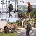 thumbnail image 6 of New York Xpress 40L Camo Backpack for Men & Women, Large Capacity Hiking Travel Backpack with Multiple Pockets, BP8023 - Army Green, 6 of 7