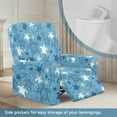 thumbnail image 3 of FOR U DESIGNS Turtle Starfish Pattern Recliner Chair Covers 4-Pieces Reusable Recliner Sofa Slipcovers with Elastic Bottom, Wear-Resistan Chair Covers for Living Room, 3 of 8