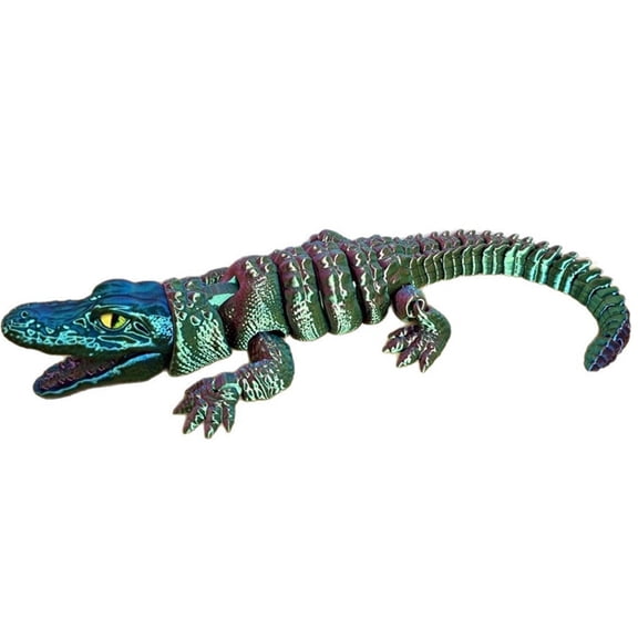 Room Decoration 3D Printed Alligator Articular Movable Gifts Rotatable Home Desktop Decorations Crafts Decor