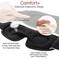 thumbnail image 5 of 3d Mask For Sleep Eye Mask Lights Blockout Soft Padded Sleeping Masked Fabric Cover Shade Blindfold Eyepatch, 5 of 5