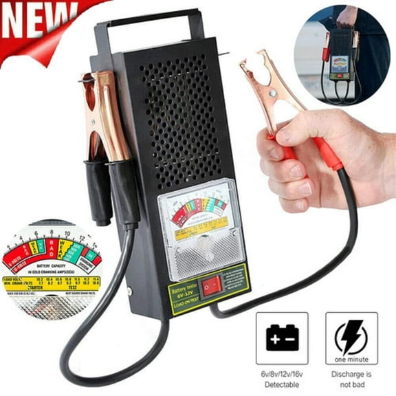 12V/6V 100A Battery Load Tester - Automotive/Marine Battery Health Checker with Alligator Clips (1000 CCA, Fast Testing)