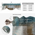 thumbnail image 6 of Teal Blue Tie Up Valance Curtains for Windows, Kitchen Curtains Window Treatments, Brown White Minimalist Retro Smear Ombre Art Short Window Shades Valances for Bedroom Bathroom Cafe 42"x12", 6 of 8