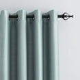 thumbnail image 3 of Hometrends Faux Silk 63" Grommet Room Darkening Window Curtain Panel, Slate, 3 of 7