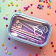 thumbnail image 3 of ZIPIT Clear Top Pencil Case for Girls, Durable Pencil Box for School, Large Capacity Stationery Case, Purple, 3 of 8