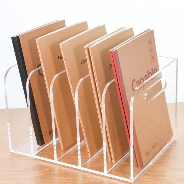 Organizador Acrílico Transparente AIMOLLY con 5 Compartimentos Verticales