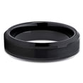 thumbnail image 3 of Silly Kings Jewelry 6mm- Black Tungsten Wedding Band - Tungsten Ring - Tungsten Carbide Ring - Brush (10.5), 3 of 4