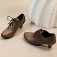 thumbnail image 6 of Women's Mary Jane Pumps Chunky Block Shoes Adorable Vintage Shoes Unique Round Toe Lace Up, 6 of 8