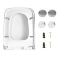 thumbnail image 6 of iMountek 17.72"L x 13.77"W Square Toilet Seat Cover, Heavy-Duty Quiet-Close Toilet Seat with Grip-Tight Seat Bumpers Quick-Release Easy Cleaning, White, 6 of 9