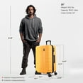 thumbnail image 3 of InUSA Ally 28" Hardside Lightweight Luggage with Spinner Wheels, Handle and Trolley, Mustard, 3 of 10