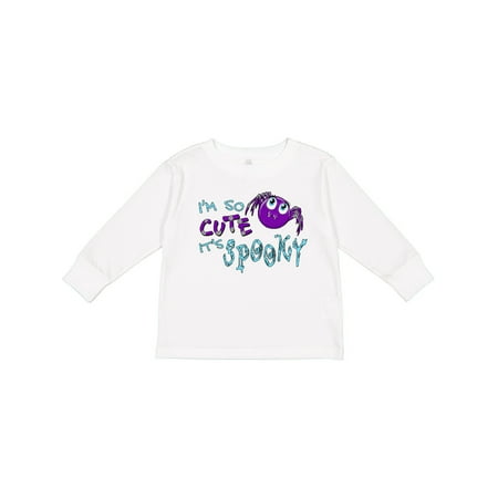 

Inktastic I m So Cute Its Spooky- Cute Halloween Spider Gift Toddler Boy or Toddler Girl Long Sleeve T-Shirt