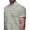 thumbnail image 4 of BESTMAN Casual Printed Shirts For Men Slim Fit Button Down Short Sleeve Shirt, 4 of 5