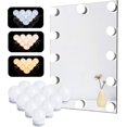 thumbnail image 1 of Mirror Light, 12 Bulbs Hollywood Led Light Kit Dimmable Cosmetic Mirror Lamp For Bathroom 3 Colors 10 Brightness Levels With Adapter (mirror Not Inclu, 1 of 3