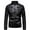 Black, variant on Maoxin Jackets for Men Fashion Casual Leather Long Jacket Sleeve Lapel Pocket Zipper Fitted Top Coat Black M