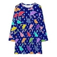 thumbnail image 2 of Parapluies et Gouttes de Pluie Motif Coloré Robe à Manches Longues Robe d'Été Femme Robes de Fête 2024 pour Femmes, 2 of 4