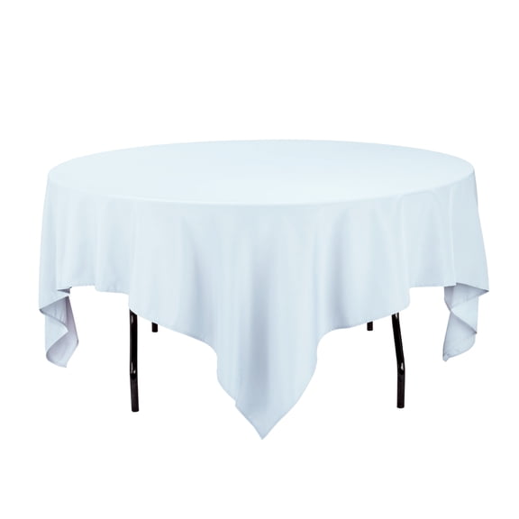 85 in. Square Polyester Tablecloth Baby Blue
