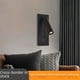 thumbnail image 1 of Lámpara de pared de lectura giratoria de 350 grados, lámpara de pared de cabecera LED integrada para dormitorio, estudio, habitación de invitados interior de hotel de alta gama, 1 of 5