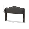 thumbnail image 6 of Nadeen Modern and Contemporary Dark Grey Fabric Queen Size Winged Headboard, 6 of 6