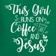 thumbnail image 5 of Wild Bobby This Girl Runs On Coffee And Jesus Inspirational/Christian Women Graphic Long Sleeve Tee, Kelly, Large, 5 of 5