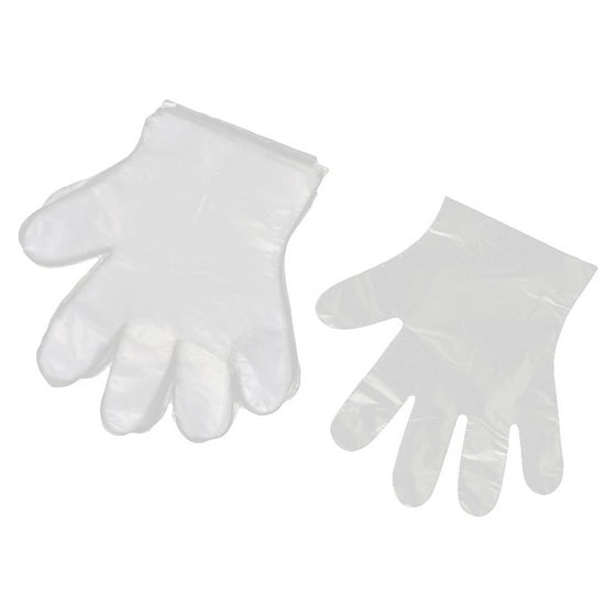 Unique Bargains - 200 Pcs Clear Plastic Food Service Hand Protective ...